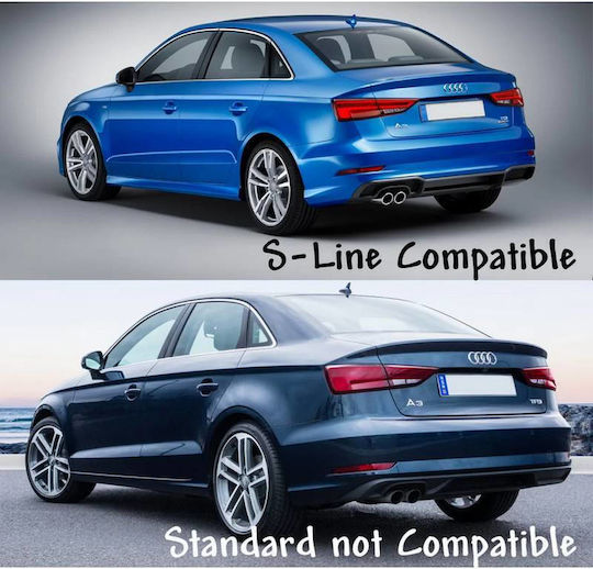 Дифузер Отзад Защитник A3 8v Facelift 16-20 Sedan Cabrio Rs Look S-line Защитник Abs Пластмаса