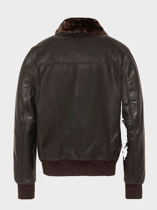 N.y.c Leather Jacket Dark Brown