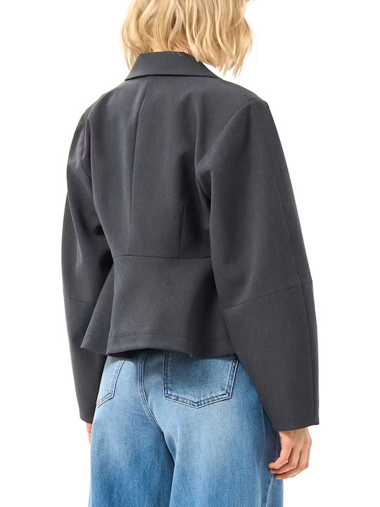My Essential Wardrobe Long Women's Blazer Grey