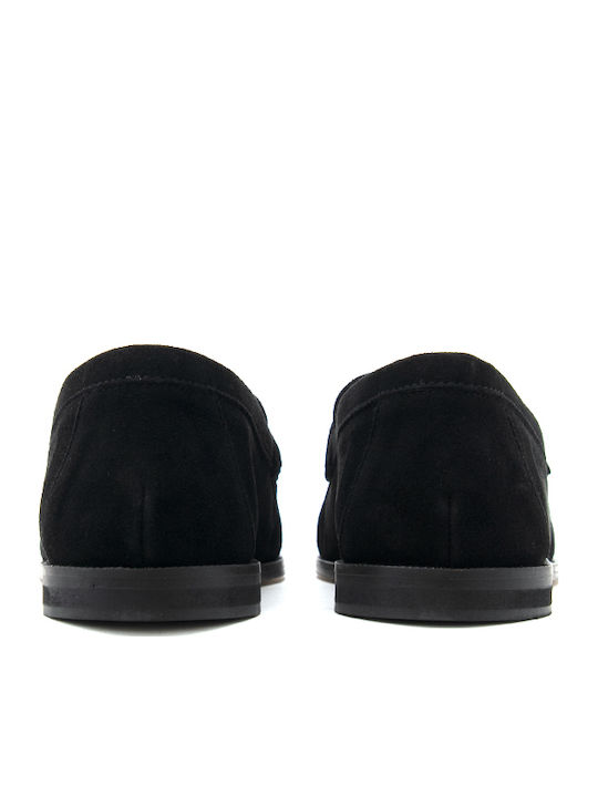 Loafers Dama din Piele în Culoare Neagră
