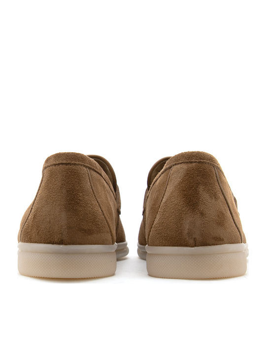 Δερμάτινα Γυναικεία Loafers σε Καφέ Χρώμα