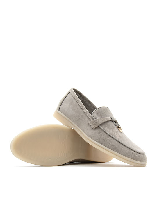 Damen Mokassins in Grau Farbe