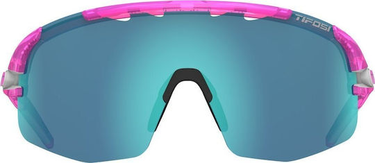Tifosi Fahrradbrillen Sledge Lite Clarion mit Rosa Rahmen und Transparenten Linsen