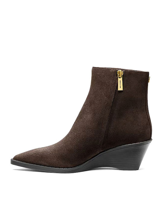 Michael Kors Дамски ботуши с платформа Кафяви