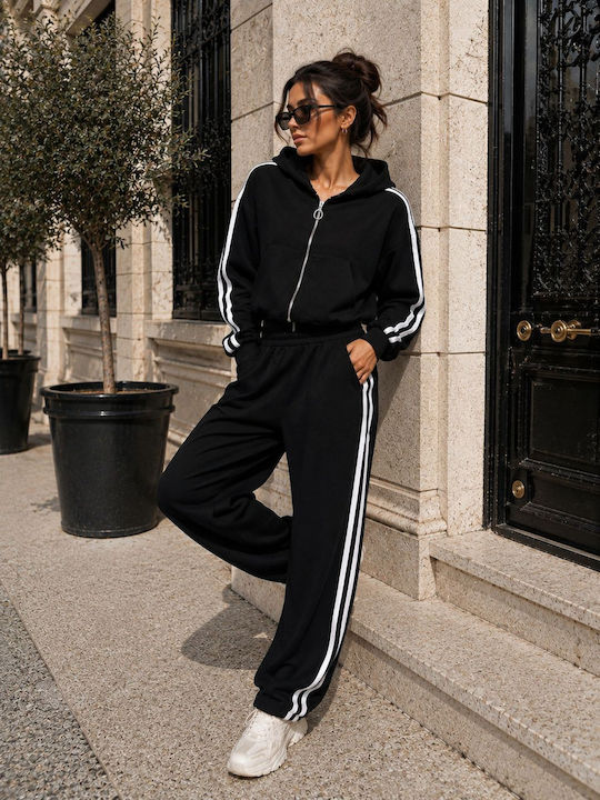 Set Damen Jogginghosen Schwarz