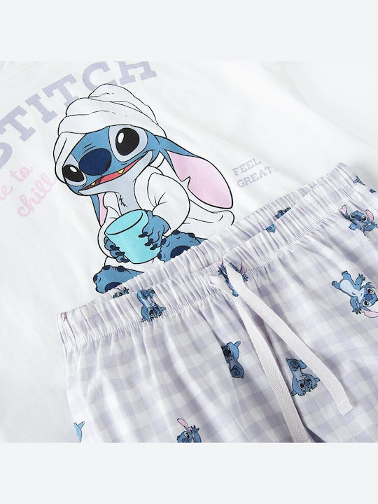 Cool Club Kids Cotton White And Purple Pajamas