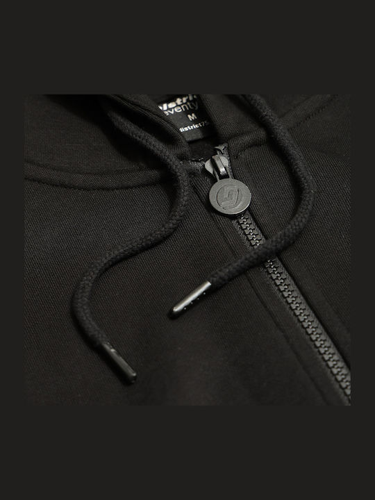 Women's Sweatshirt Cardigan Hooded Black