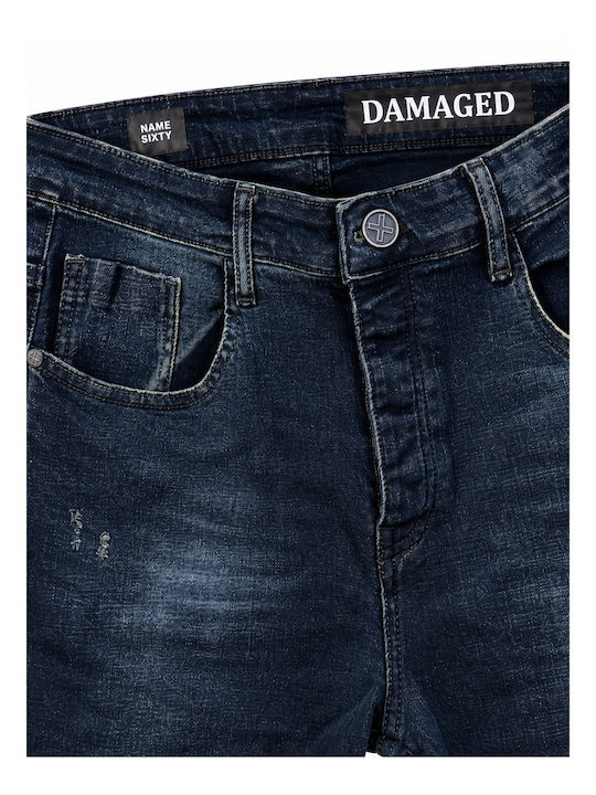 Herren Jeanshosen Slim Fit Blau Schwarz