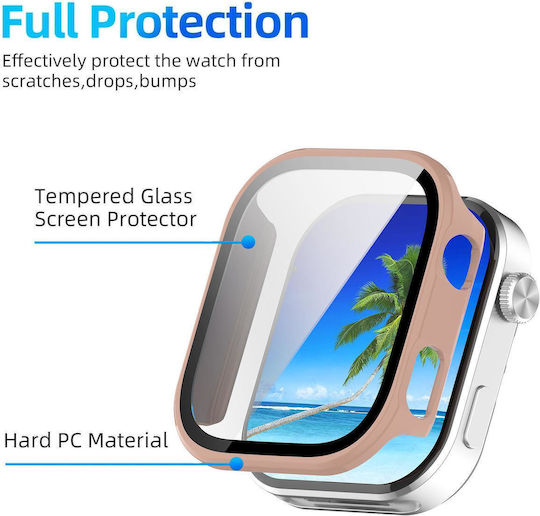 Redmi Watch 6 Xdfind Закалено Фолио Вграден Защитен Капак За Часовник Компютър Розов