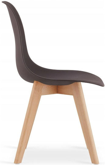 Metallic Foldable Dining Chairs Brown 3 Pieces 60x50x50cm