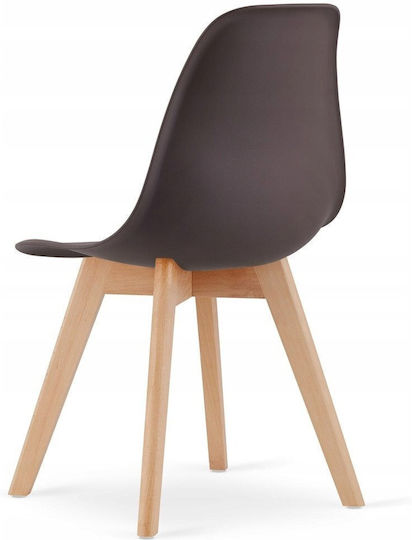 Metallic Foldable Dining Chairs Brown 3 Pieces 60x50x50cm