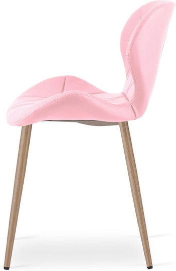Ess- und Küchenstühle mit Künstliches Leder Rosa 3 Stück 61x51x52cm