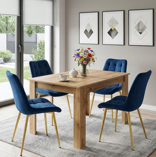 Velvet Dark Blue Dining Chair 54x60x88cm