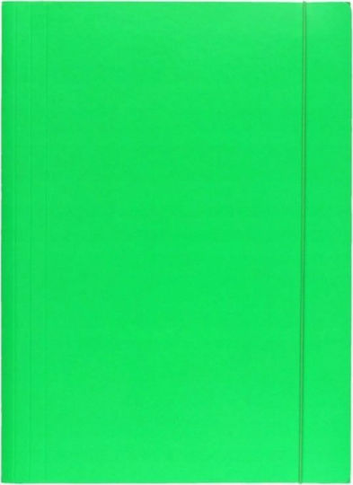 Barbara File Folder with Rubber Band and Flaps for A4 Paper Green