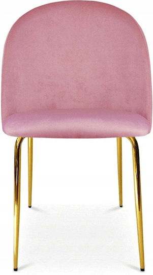 Velvet Dining Chair Light Pink 52x47x46cm