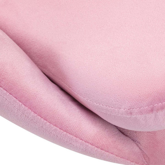 Samt Ess- und Küchenstuhl Rosa