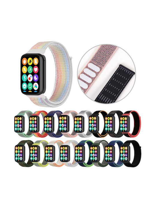 Xiaomi Band 10 Pro Redmi Watch 6 5 Nylon Loop Watch Band Black Sand Xiaomi Band 10 Pro Redmi Watch 6 5 Nylon Loop Watch Band Black Sand