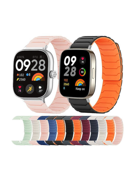 Xiaomi Band 10 Pro/9 Pro Redmi Watch 6 5 4 Xdfind Magnetic Silicone Watch Strap Black Orange Xiaomi Band 10 Pro/9 Pro Redmi Watch 6 5 4 Xdfind Magnetic Silicone Watch Strap Black Orange