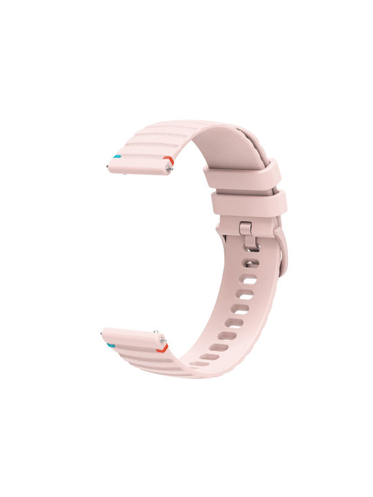 Garmin Venu 3s Silicone Embossed Wave Style 18mm Pink