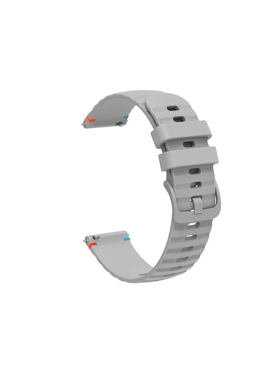 Wearable Strap Garmin Venu 3s Silicone Embossed Wave Style 18mm Grey