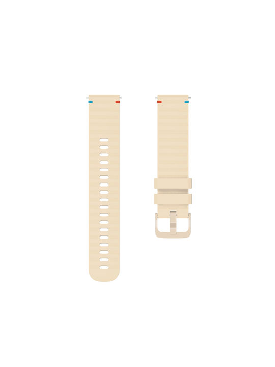 Garmin Venu 3s Silicone Strap Embossed Wave Style 18mm Creamy White