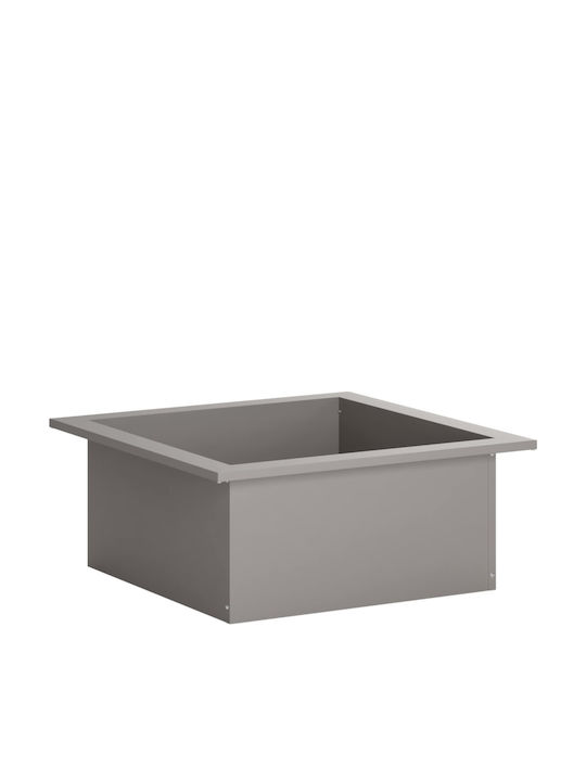 vidaXL Τζάκι Εξωτερικού Χώρου Μεταλλικό Γκρι 60x60x25cm