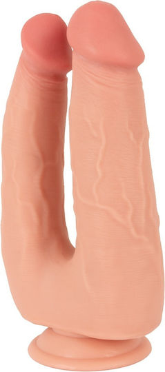 Nature Skin Biegbares Doppelter Dildo Mit Saugnapf Rosa