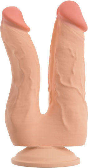 Nature Skin Biegbares Doppelter Dildo Mit Saugnapf Rosa
