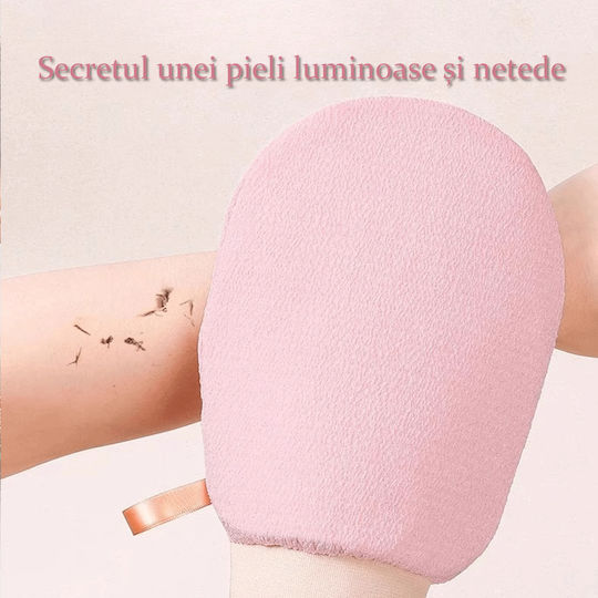 Set 4 Mănuși De Exfoliere A Corpului – Îndepărtează Celulele Moarte Impuritățile Piele Netedă Moale Ideal Pentru Duș Baie Reutilizabile Roz Pristyle