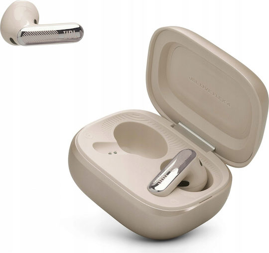 JBL Live Flex 4 Earbud Bluetooth Handsfree Ακουστικά με Αντοχή στον Ιδρώτα και Θήκη Φόρτισης Champagne