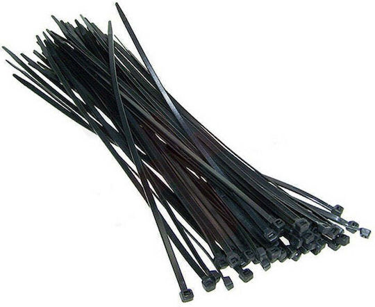 Qoltec Plastic Cable Ties 120mmx2.5mm in Black Colour (100pcs)