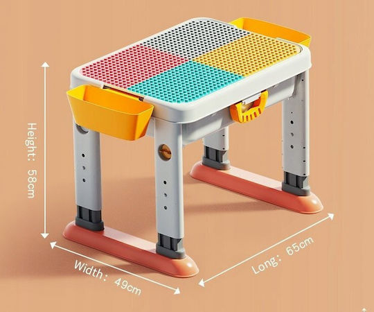 Lean Toys Τουβλάκια Τραπεζάκι 3 σε 1, για 3+ Ετών 55τμχ