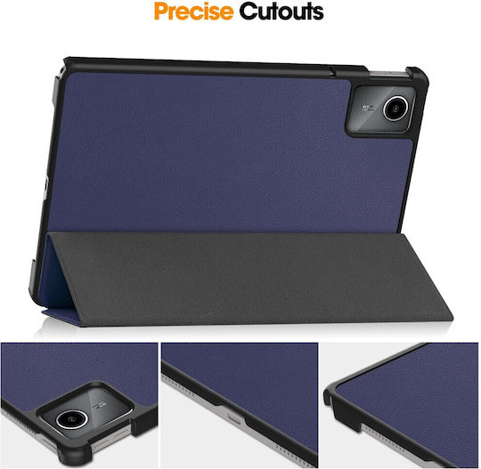 Калъф Книга Tri-fold Стойка Lenovo Tab M11 Xiaoxin Pad 11 2024 Тъмносин