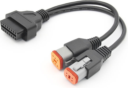 Techstar Obd2 Adapter Cable Harley-davidson 4 Pin + 6 Pin Y Splitter