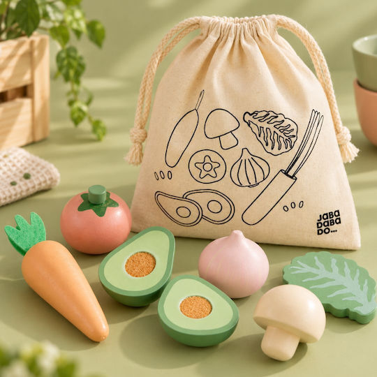 Jabadabado Vegetables in Bag 7 pcs Wooden