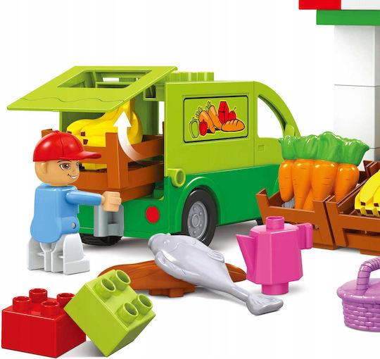 Bounn Cuburi de construit educative Super Market pentru 3+ ani 68 buc