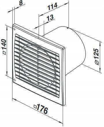 Ventika Ventilator Badezimmer 125mm