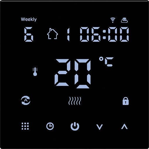 Thermoval Tv To 170/2.0 Smart / WLAN Fußbodenheizung Thermostat Set Schwarz
