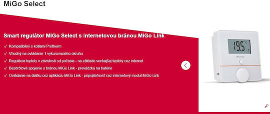 Vaillant Srt 51f Migo Select Безжичен Стаен Термостат Модул Sr 940f Съвместим Приложение Migo Link App