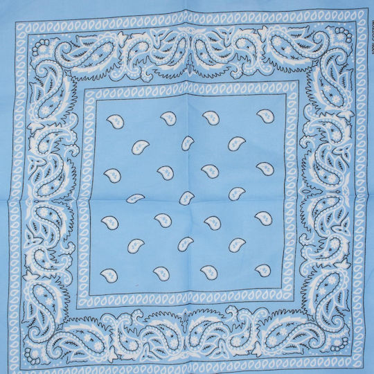Bandana Din Bumbac Cu Model Mandala ButicCochet 55x55 Cm Albastră Es3045