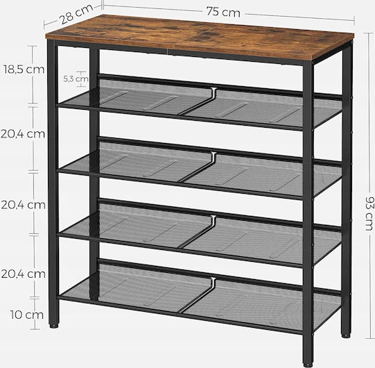 Metall Schuhorganisator 75x28x93cm