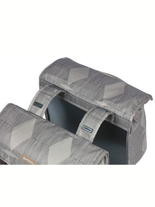Basil Double Bicycle Rack Bag Brown