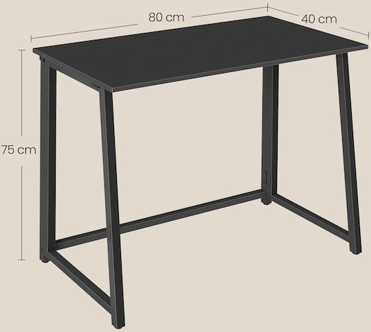 Leobert Computer Büro Holz Schwarz 80x40x75cm