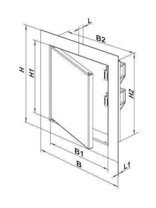 Ventika Țeavă De Șemineu Cutie Poștală Metalică În Culoare Albă 53.65x53.65cm