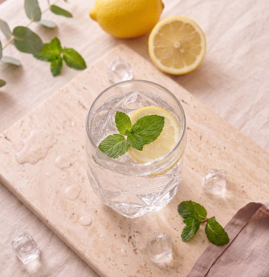Vialli Design Geo Set Beer Glasses Coffee Freddo Glass 400ml 6 Pieces