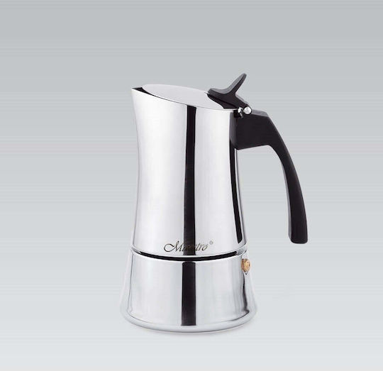 Maestro Ηλεκτρικό Μπρίκι Espresso Inox Καφέ