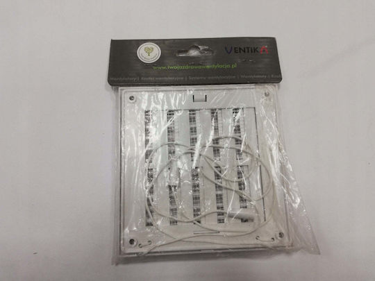 Ventika Lüftungsgitter 14x14cm Quadratisch mit Sieb