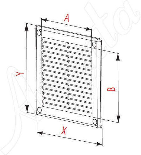 Awenta Vent Louver 20x30cm Rectangular with Sieve