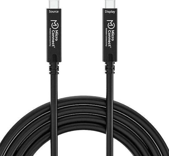 Microconnect Video Cable USB-C male - USB-C 60W Μαύρο 15m MC-USB3.2CC15-8K-OP