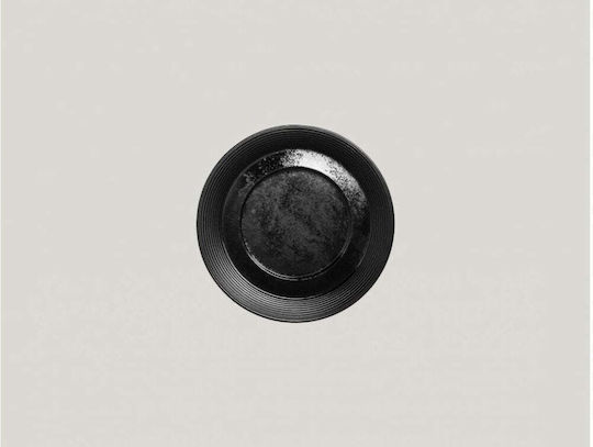 Rak Porcelain Edge Cm Servierplatte aus Porzellan Schwarze mit Durchmesser 19cm